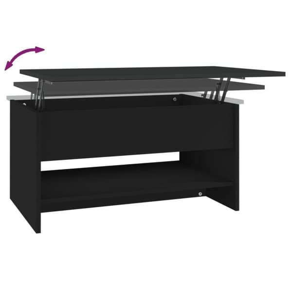 vidaXL sofabord 80x50x40 cm konstrueret træ sort
