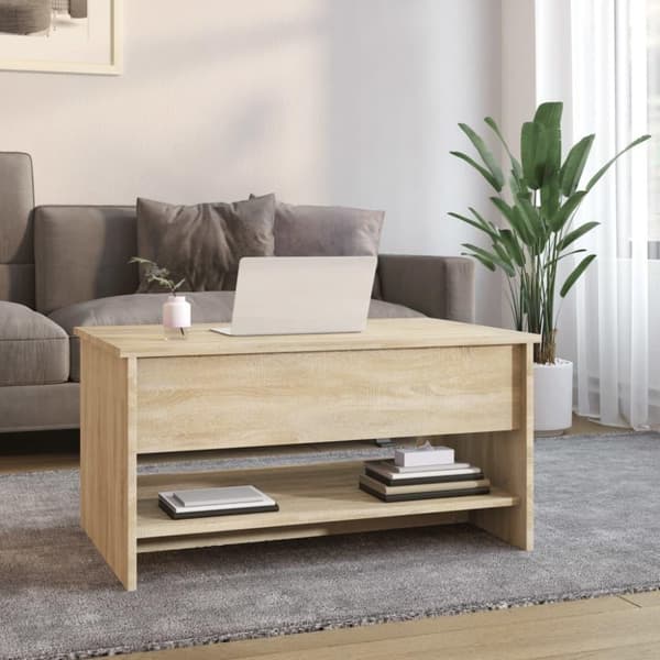 vidaXL sofabord 80x50x40 cm konstrueret træ sonoma-eg