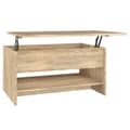 Miniatyrbillede 1 af 10: vidaXL sofabord 80x50x40 cm konstrueret træ sonoma-eg
