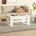 Miniatyrbillede 7 af 8: vidaXL sofabord 102x55x45 cm konstrueret træ hvid højglans