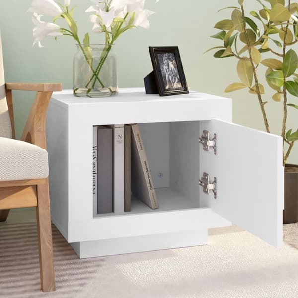 vidaXL sofabord 51x50x45 cm konstrueret træ hvid