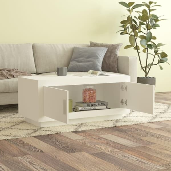 vidaXL sofabord 102x50x45 cm konstrueret træ hvid