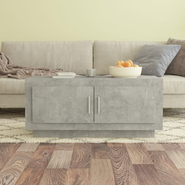 vidaXL Sohvapöytä betoninharmaa 102x50x45 cm tekninen puu