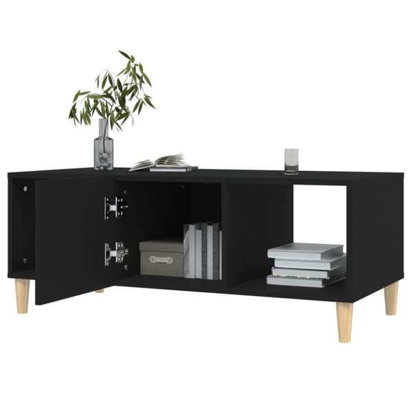 vidaXL sofabord 102x50x40 cm konstrueret træ sort