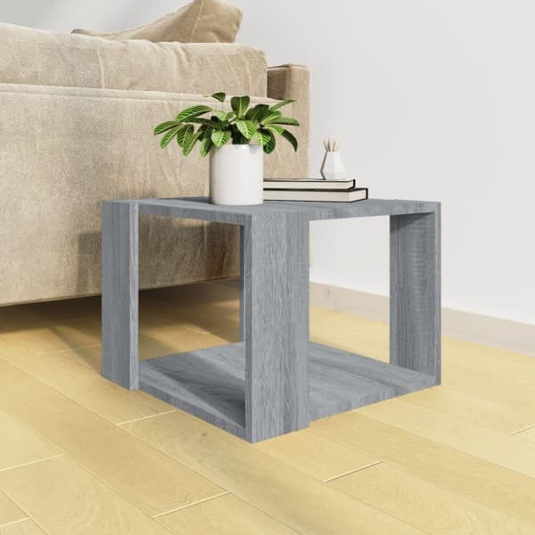vidaXL sofabord 40x40x30 cm konstrueret træ grå sonoma-eg