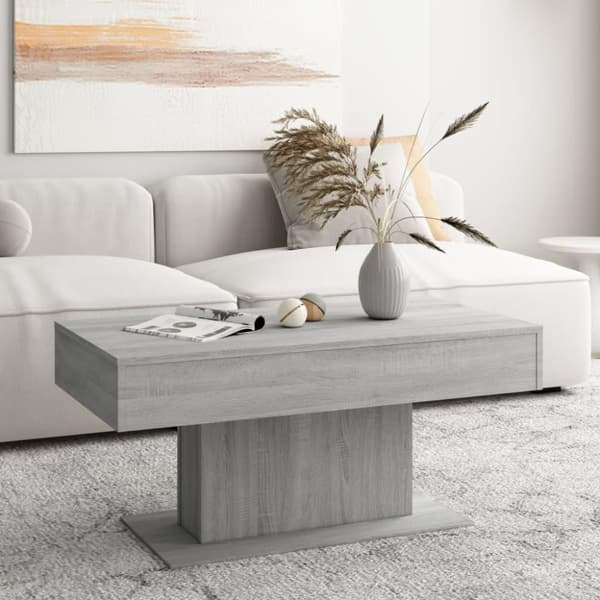 vidaXL sofabord 96x50x45 cm konstrueret træ grå sonoma-eg