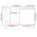 Miniatyrbillede 7 af 9: vidaXL sofabord 50x50x36 cm konstrueret træ røget egetræsfarve