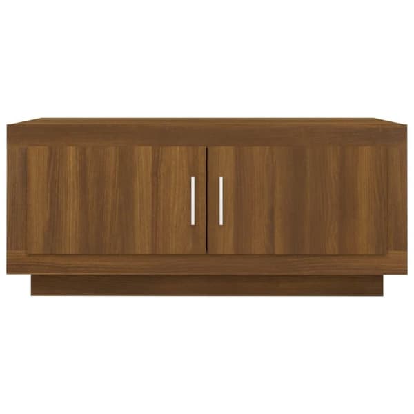 vidaXL sofabord 102x50x45 cm konstrueret træ brun egetræsfarve