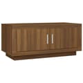 Miniatyrbillede 1 af 9: vidaXL sofabord 102x50x45 cm konstrueret træ brun egetræsfarve