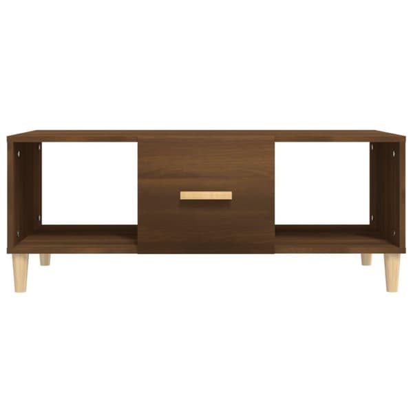 vidaXL sofabord 102x50x40 cm konstrueret træ brun egetræsfarve