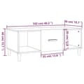 Miniatyrbillede 10 af 11: vidaXL sofabord 102x50x40 cm konstrueret træ brun egetræsfarve