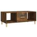 Miniatyrbillede 2 af 11: vidaXL sofabord 102x50x40 cm konstrueret træ røget egetræsfarve