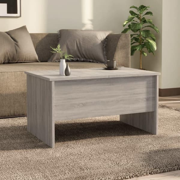vidaXL sofabord 80x50x42,5 cm konstrueret træ grå sonoma-eg