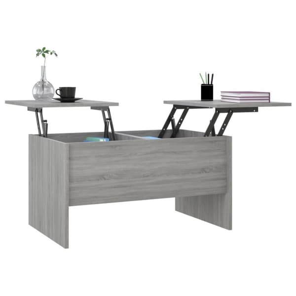 vidaXL sofabord 80x50x42,5 cm konstrueret træ grå sonoma-eg