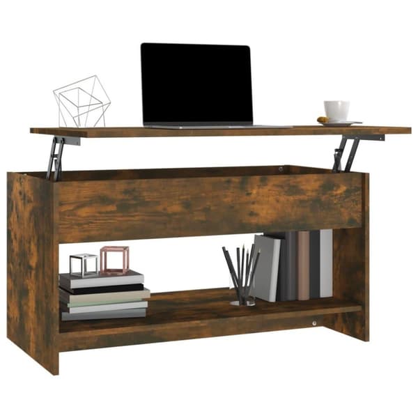 vidaXL sofabord 102x50x52,5 cm konstrueret træ røget egetræsfarve