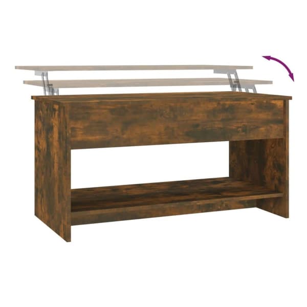 vidaXL sofabord 102x50x52,5 cm konstrueret træ røget egetræsfarve