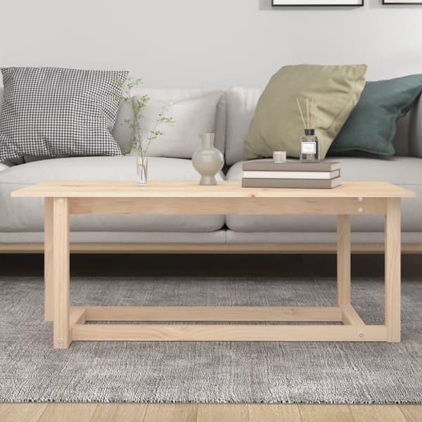 vidaXL sofabord 110x55x45 cm massivt fyrretræ