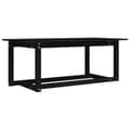 Miniatyrbillede 1 af 9: vidaXL sofabord 110x55x45 cm massivt fyrretræ sort