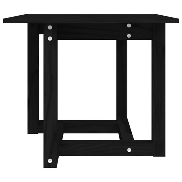 vidaXL sofabord 50x50x45 cm massivt fyrretræ sort