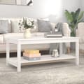 Miniatyrbillede 3 af 9: vidaXL sofabord 110x55x45 cm massivt fyrretræ hvid