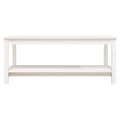 Miniatyrbillede 5 af 9: vidaXL sofabord 110x55x45 cm massivt fyrretræ hvid
