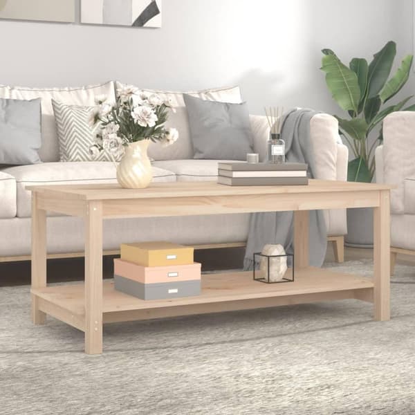 vidaXL sofabord 110x55x45 cm massivt fyrretræ