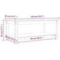 Miniatyrbillede 8 af 9: vidaXL sofabord 110x55x45 cm massivt fyrretræ