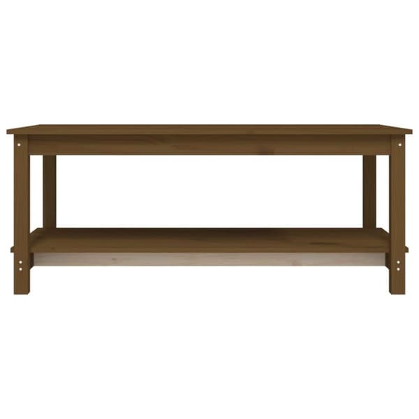 vidaXL Sohvapöytä hunajanruskea 110x55x45 cm täysi mänty