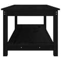 Miniatyrbillede 6 af 9: vidaXL sofabord 110x55x45 cm massivt fyrretræ sort