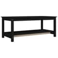 Miniatyrbillede 1 af 9: vidaXL sofabord 110x55x45 cm massivt fyrretræ sort