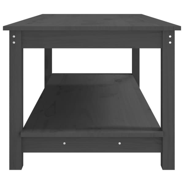 vidaXL sofabord 110x55x45 cm massivt fyrretræ grå