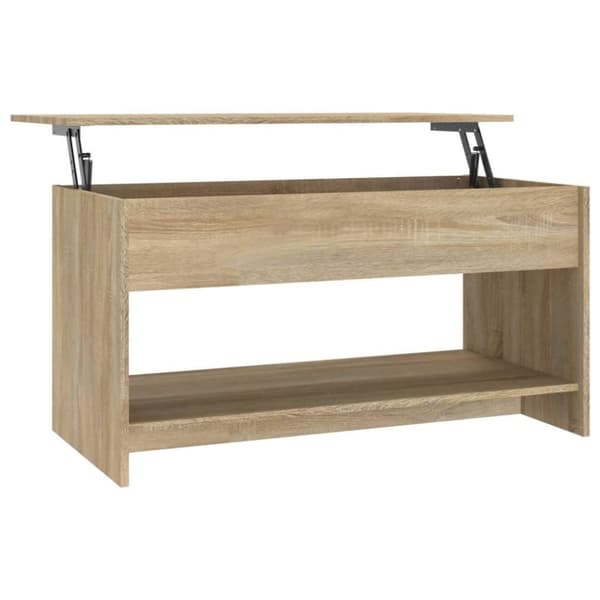 vidaXL Soffbord sonoma-ek 102x50x52,5 cm konstruerat trä