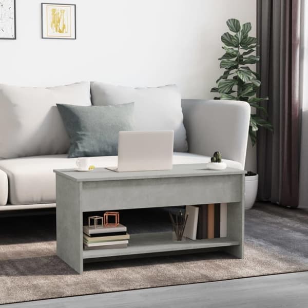 vidaXL Salongbord betonggrå 102x50x52,5 cm konstruert tre