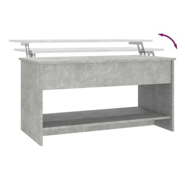 vidaXL Salongbord betonggrå 102x50x52,5 cm konstruert tre