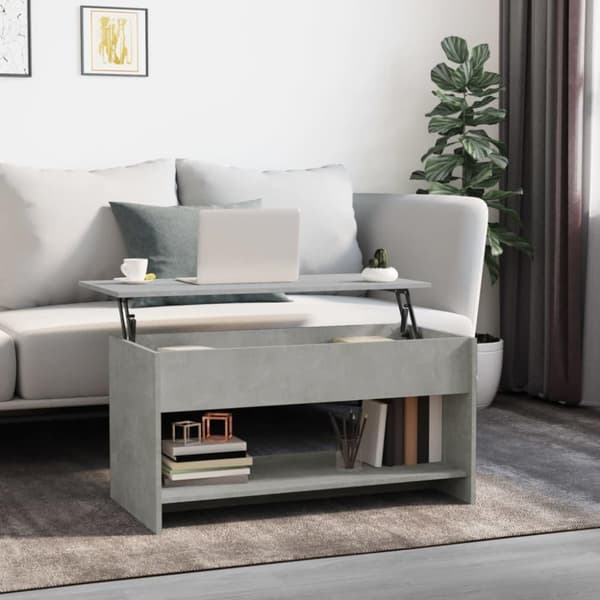 vidaXL Salongbord betonggrå 102x50x52,5 cm konstruert tre