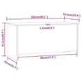Miniatyrbilde 8 av 10: vidaXL Salongbord betonggrå 102x55,5x52,5 cm konstruert tre