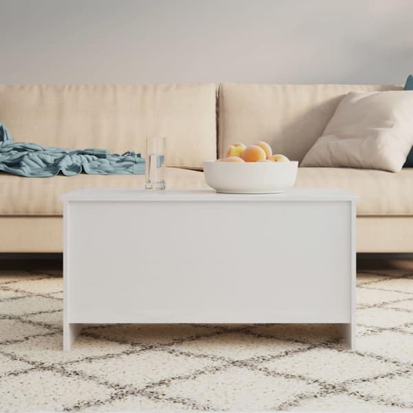 vidaXL Salongbord høyglans hvit 102x55,5x52,5 cm konstruert tre