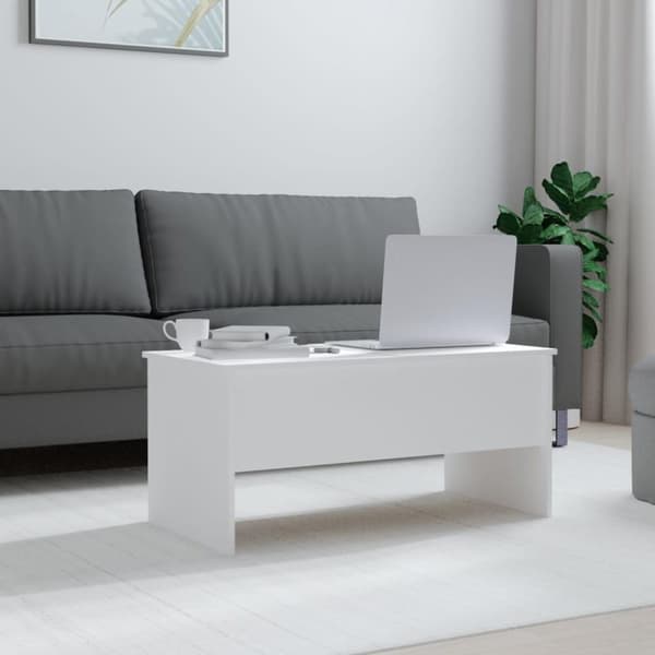 vidaXL Salongbord hvit 102x50,5x46,5 cm konstruert tre
