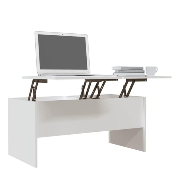 vidaXL Salongbord hvit 102x50,5x46,5 cm konstruert tre