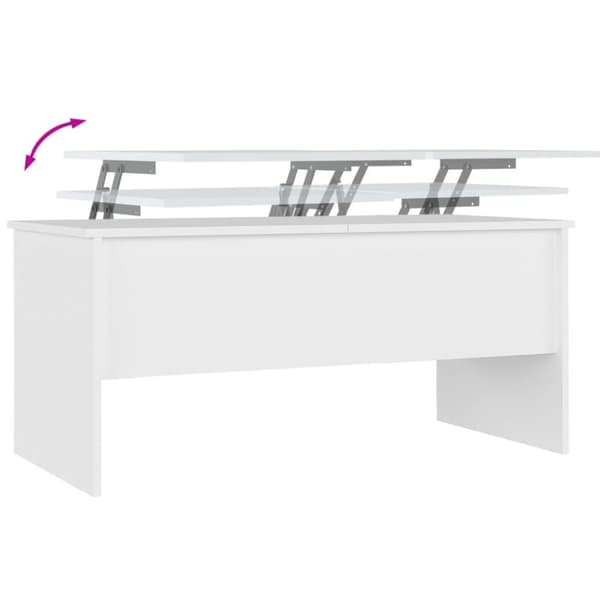 vidaXL Salongbord hvit 102x50,5x46,5 cm konstruert tre