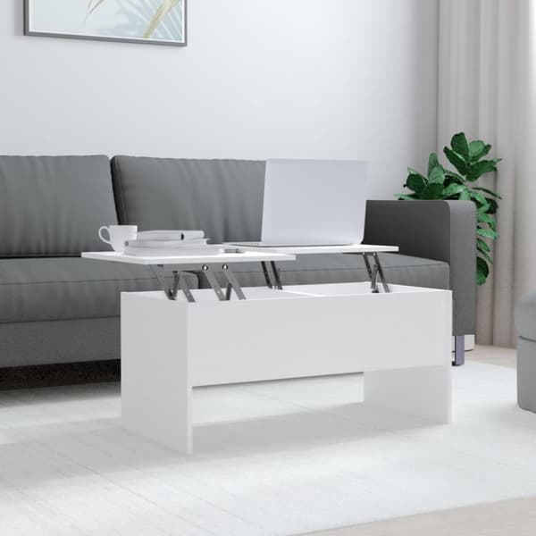 vidaXL Salongbord hvit 102x50,5x46,5 cm konstruert tre