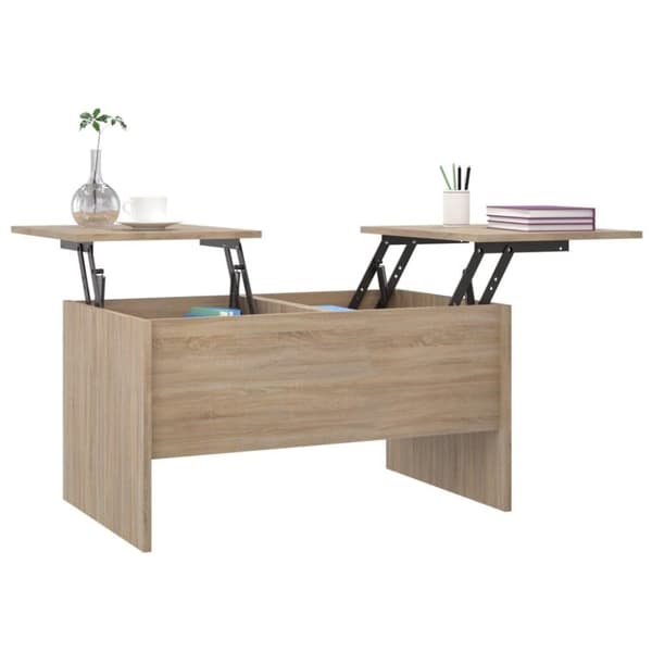 vidaXL Salongbord sonoma eik 80x50x42,5 cm konstruert tre