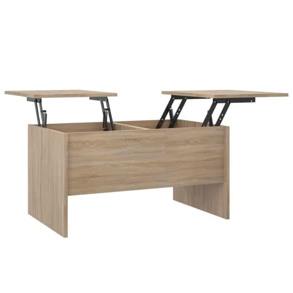 vidaXL Salongbord sonoma eik 80x50x42,5 cm konstruert tre