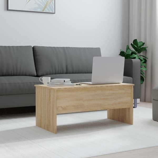 vidaXL Salongbord sonoma eik 102x50,5x46,5 cm konstruert tre