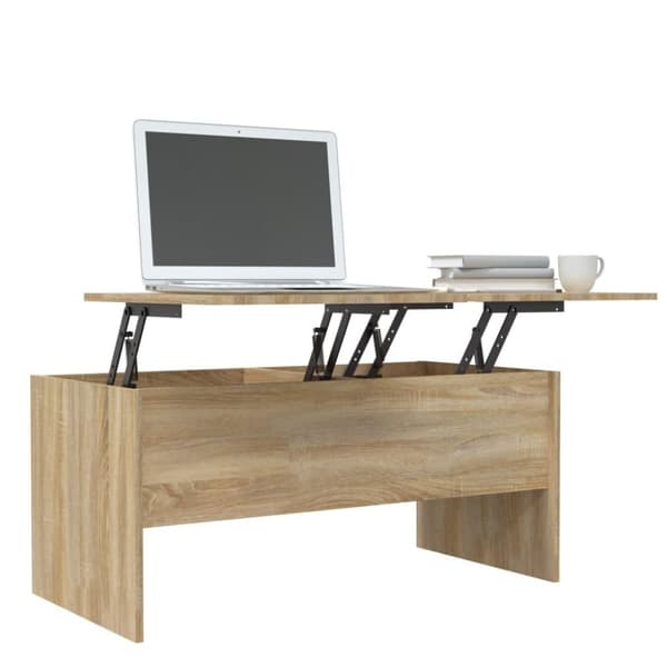 vidaXL Salongbord sonoma eik 102x50,5x46,5 cm konstruert tre