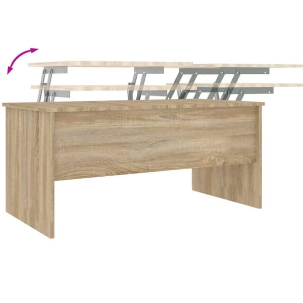 vidaXL Salongbord sonoma eik 102x50,5x46,5 cm konstruert tre