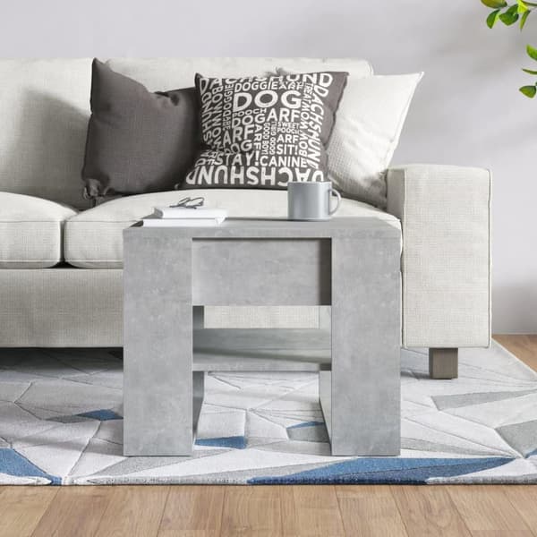 vidaXL Salongbord betonggrå 55,5x55x45 cm konstruert tre
