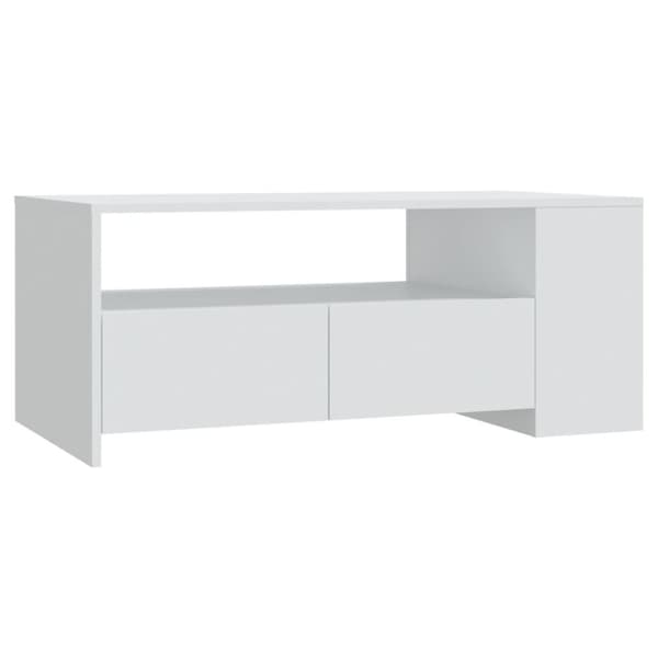 vidaXL Salongbord hvit 102x55x42 cm konstruert tre