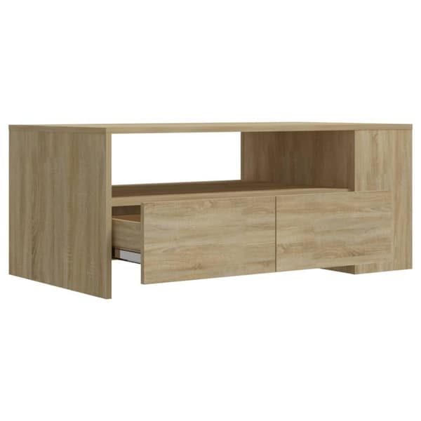 vidaXL Salongbord sonoma eik 102x55x42 cm konstruert tre