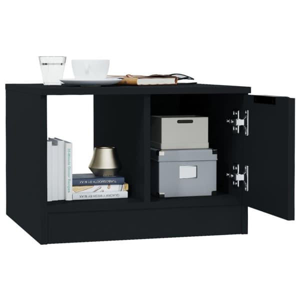 vidaXL Salongbord svart 50x50x36 cm konstruert tre